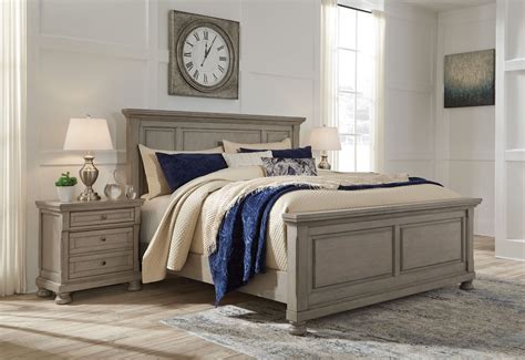 Shop for grey bedroom furniture online at target. Lettner Light Gray Panel Bedroom Set - 1StopBedrooms.