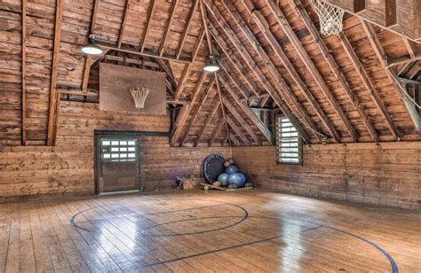 Barn Basketball Court In 2024 Barn Renovation Barn House Plans Old