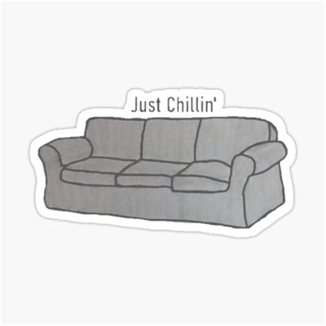 Just Chillin Sticker By Livgillin Redbubble