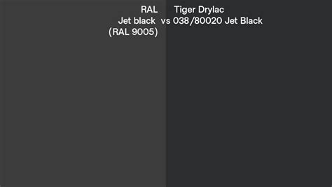 Ral Jet Black Ral Vs Tiger Drylac Jet Black Side By