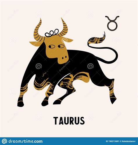 Taurus Bull Zodiac Horoscope Sign Cartoon Vector