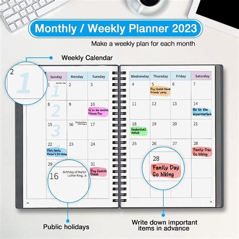 Buy 2023 प्लानर साप्ताहिक और मासिक दैनिक घंटे नियुक्ति पुस्तक 2023