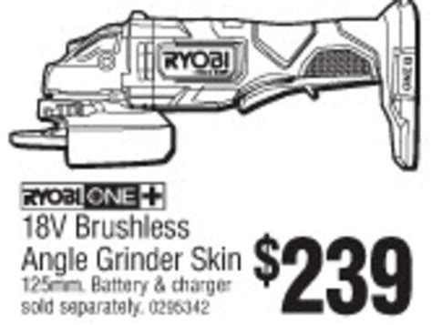 Ryobi 18v Brushless Angle Grinder Skin Offer At Bunnings