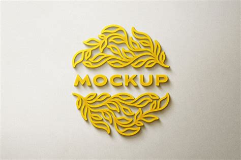 Free Yellow Glowing Logo Mockup Psd Mockuptree