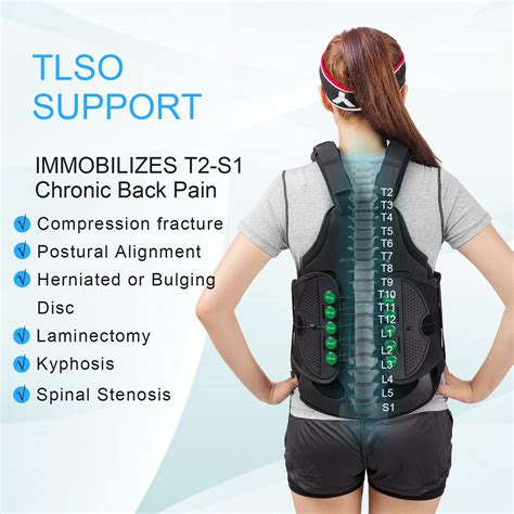 Thoracic Tlso Full Back Brace Scoliosis Spinal Stenosis Fractured