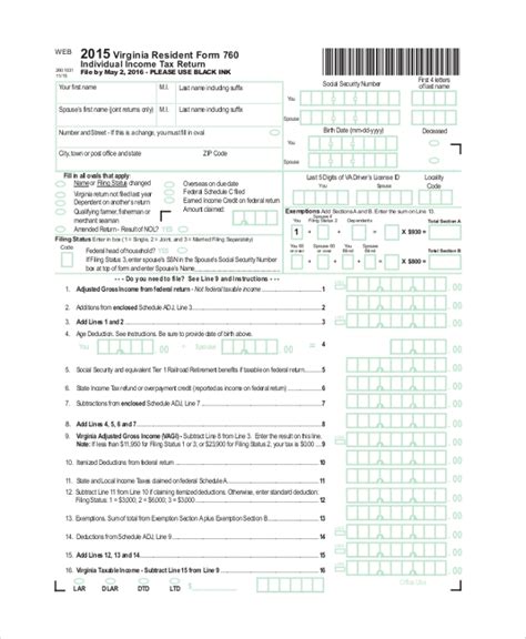 Free 7 Sample Tax Forms In Pdf