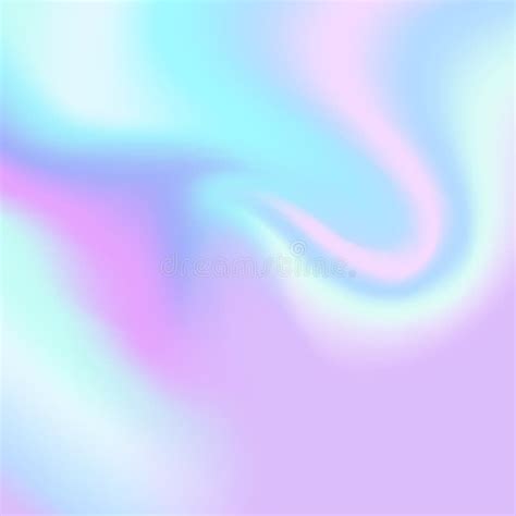 Holographic Abstract Background In Pastel Neon Color Design Stock