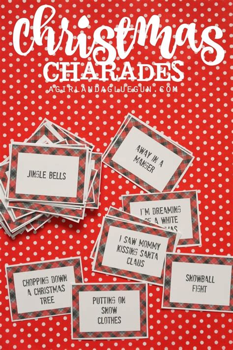 Free Printable Christmas Charades Cards Free Printable