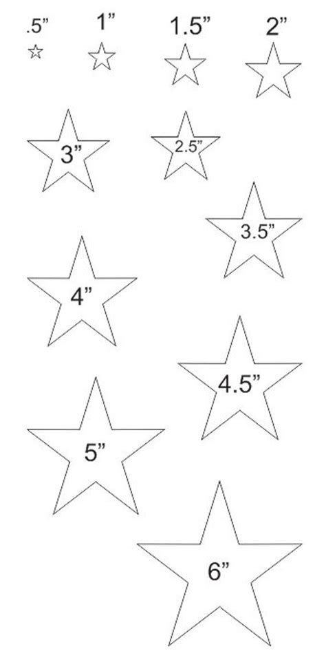 Estrellas De La Plantilla Con 11 Total Tamaños Etsy España Star