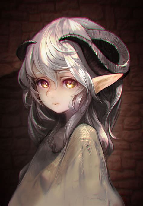 Anime Girl With Horns Wallpapers Wallpaper Cave