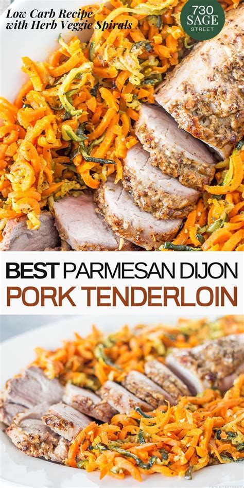The recipes are shared within the. This low carb Parmesan Dijon pork tenderloin #recipe is delicious. It's perfectly tender thanks ...