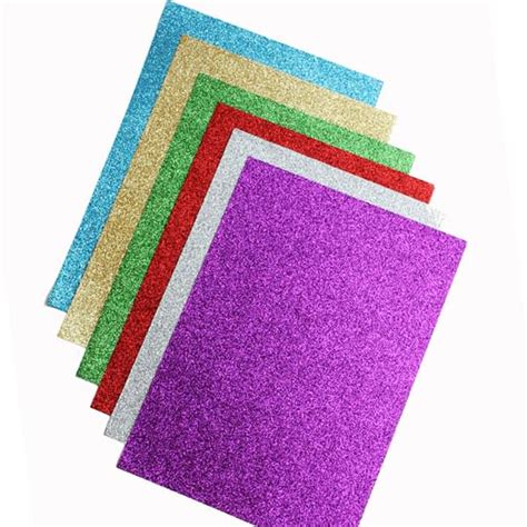 Glitter Paper A4 80gsm Pk12 Assorted Colours Bright Ideas