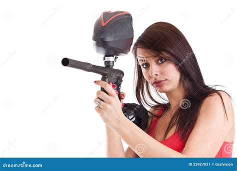 Freestyle Girl And Paintball Stock Image Image Of Girl Forces 23927031