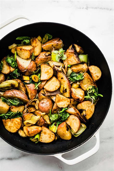 Oven Roasted Leeks And Potatoes Air Fryer Option