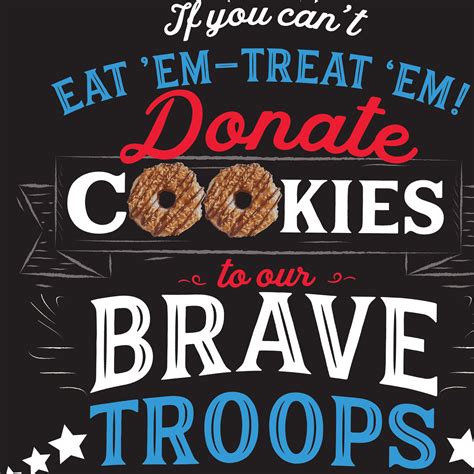 Girl Scout Cookie Abc Donate To The Troops Printable Poster Etsy