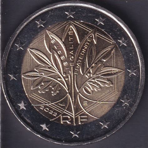 2022 France 2 Euro Liberte Egalite Fraternite Canada Coins