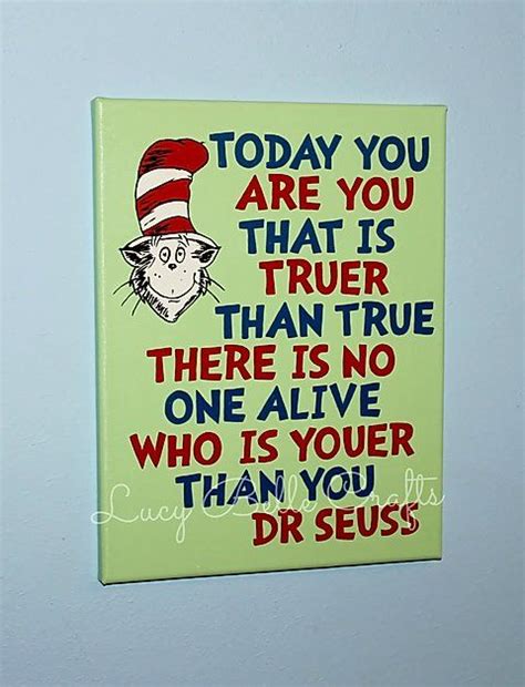 Dr Seuss Customized Quote Vertical 100 Hand Painted On Canvas