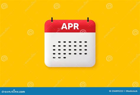 April Month Icon Event Schedule Apr Date Calendar Date 3d Icon