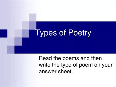 Ppt Types Of Poetry Powerpoint Presentation Free Download Id4230748