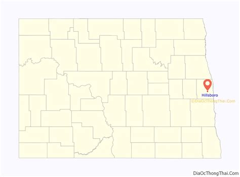 Map Of Hillsboro City North Dakota
