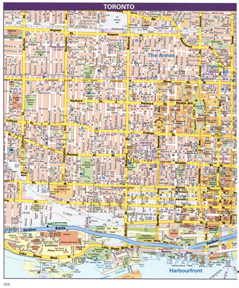 Toronto Canada City Map Printable Tourist Map Of Toronto Downtown