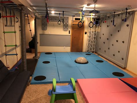 Diy Ninja Gym Gym Room At Home Basement Gym Basement Makeover
