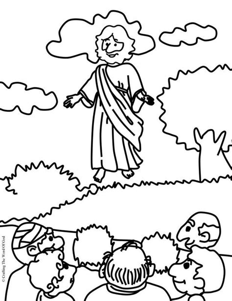 Jesus Ascension Coloring Page Ascensiontimes