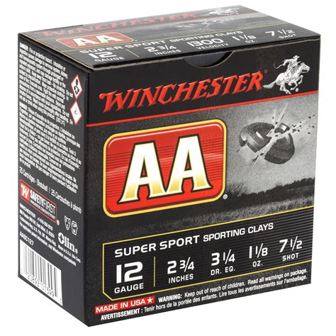 Winchester Aa Supersport Sporting Clay 12 Gauge 275 75 Shotshell 25rd