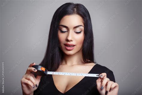 Woman Measuring Penis Stock Foto Adobe Stock