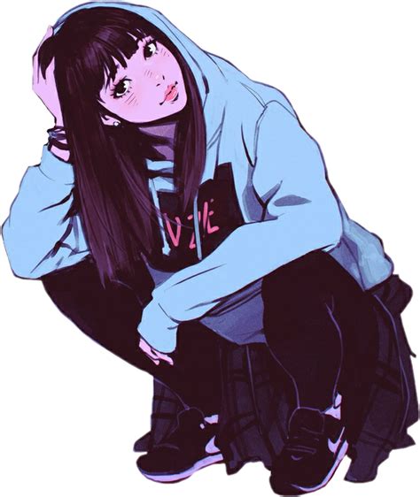 Sad Anime Girl Png