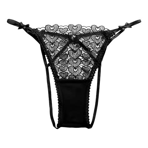 youmylove women lace underwear with bow underpanties thin strap hollow out cotton ladies thong