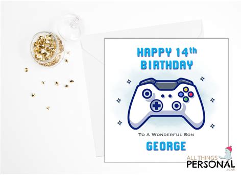 Personalised Gaming Birthday Card For Son Grandson Nephew Etsy