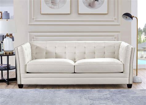 Buy Hydeline Hydeline Cordova Sofa Loveseat Chair 3 Pcs In White Top