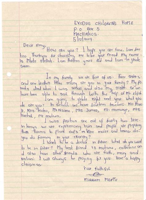 Pen Pal Letter Writing Ideas Cover Letters