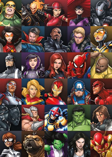All Marvel Characters Names And Pictures Character Designs From