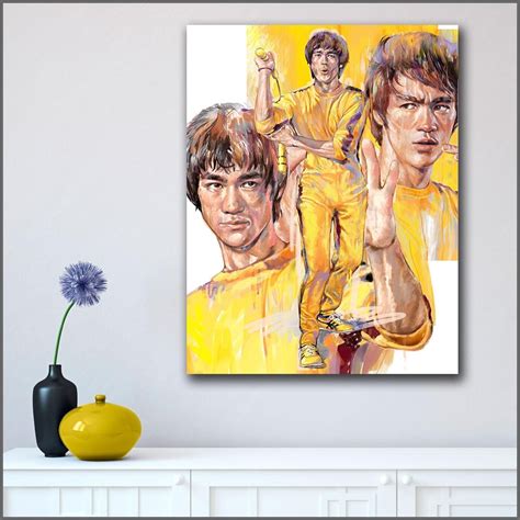 Large Size Printing Oil Painting Chinese Kung Fu Bruce Lee Wall Art
