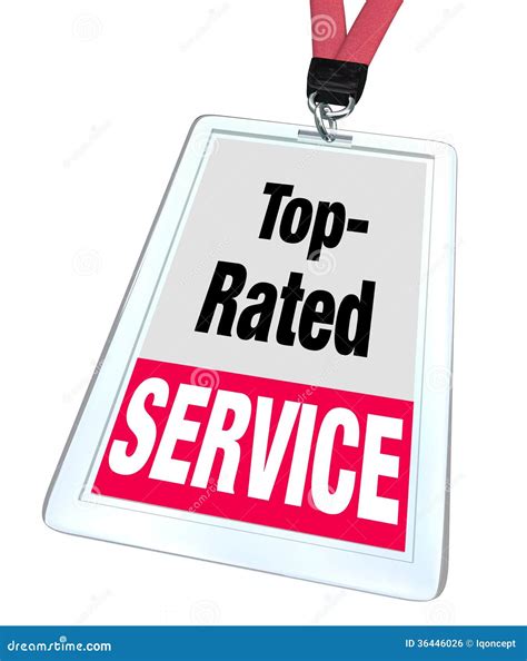 Top Rated Service Employee Badge Name Tag Customer Support Royalty Free