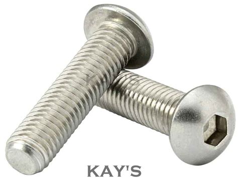 M5 5mmØ A2 Stainless Steel Button Head Bolts Hexagon Socket Allen Key