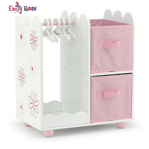 18 inch doll storage clothes open wardrobe furniture fits 18 american girl dolls includes