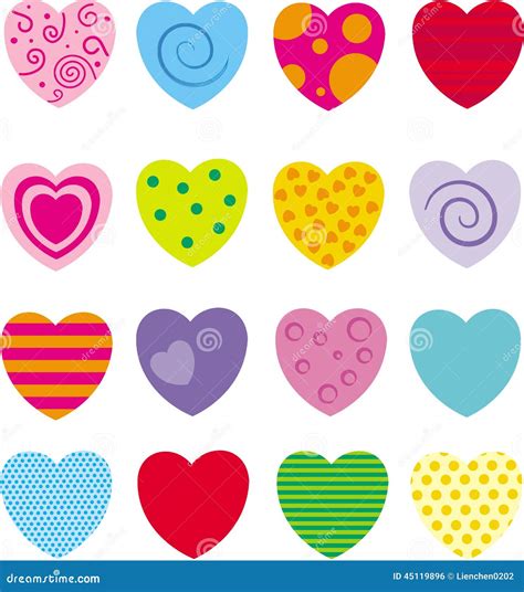 Set Of Different Hearts Icons Vector Royalty Free Stock Photography