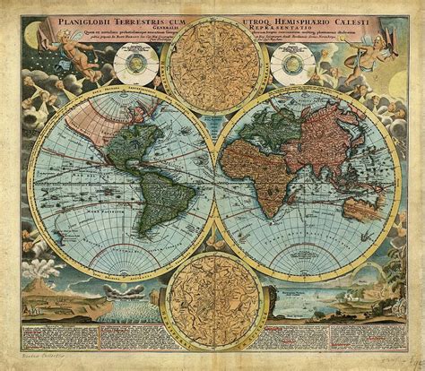 18th Century World Map Photograph By Library Of Congressscience Photo
