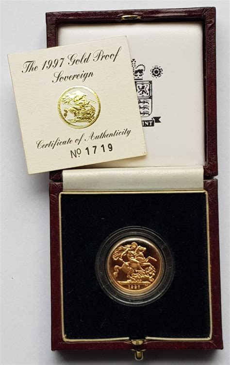 1997 Gold Proof Sovereign For Sale M J Hughes Coins
