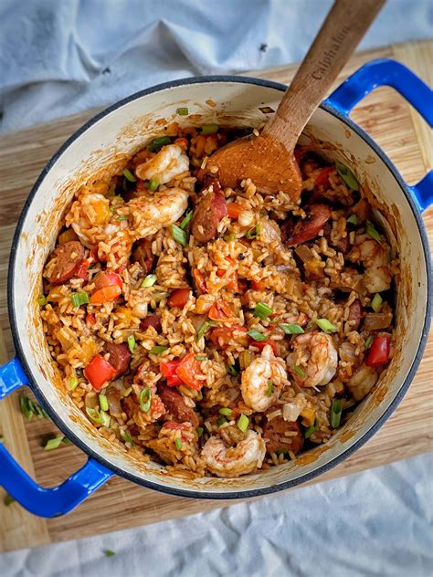 One Pot Sausage Shrimp And Rice Sweet Savory And Steph