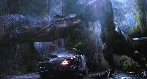 The Lost World Jurassic Park 1997 Truck Toppled Over The Cliff Scene