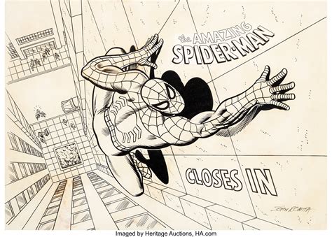 John Romita Sr Spider Man Illustration Original Art Marvel C