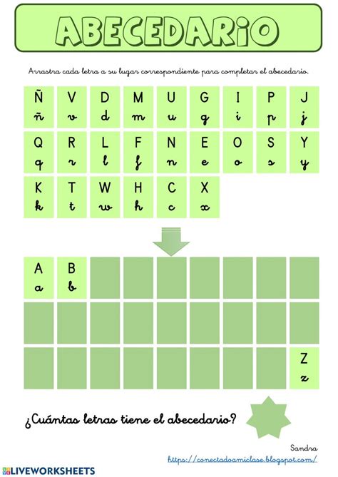Abecedario Ficha Interactiva Y Descargable Puedes Hacer Los Ejercicios Online O Descargar La