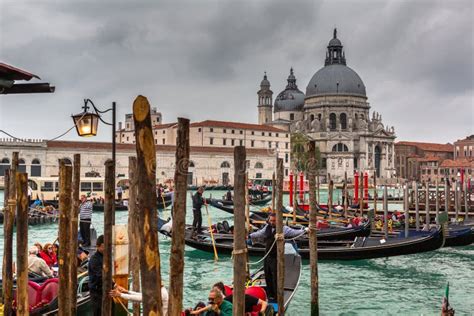 Venice Italy October 24 2019 Gondolas At The San Marco Square Of