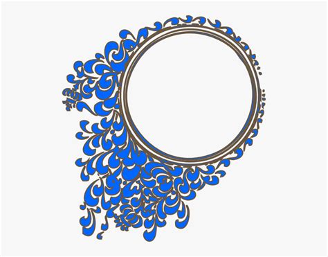 Oval Picture Frame Vector Royal Blue Wedding Vector Hd Png