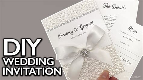 Diy Wedding Invitation Elegant Handmade Invitation You Can Make At
