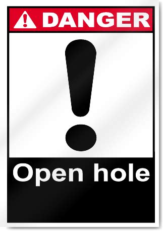 Open Hole Danger Signs SignsToYou Com